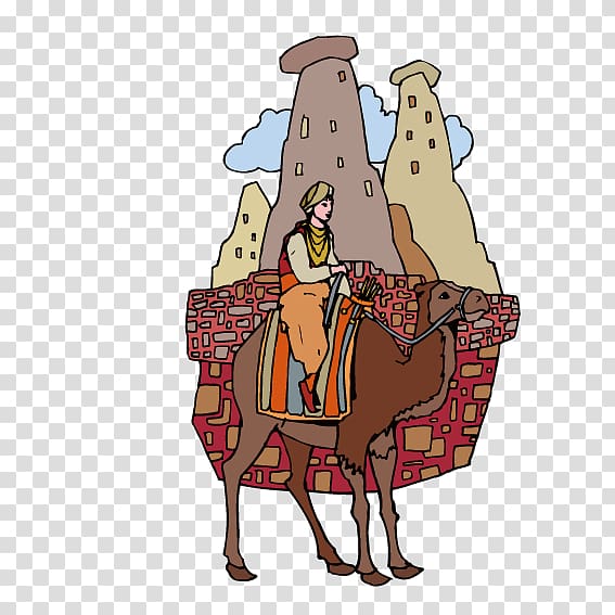 Dromedary Bactrian camel , Camel man transparent background PNG clipart