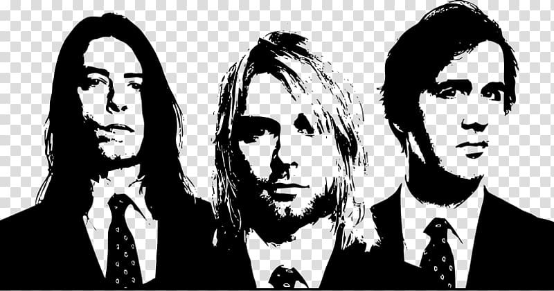 Kurt Cobain Nirvana Dave Grohl Krist Novoselic With the Lights Out, others transparent background PNG clipart