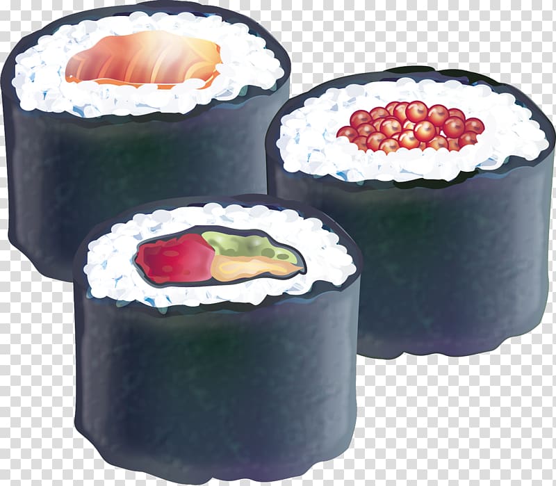 California roll Sushi Japanese Cuisine Gimbap European cuisine, Japanese seaweed package rice transparent background PNG clipart