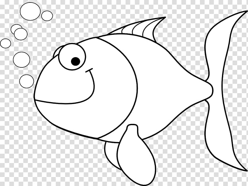 Whitefish Black and white , Fish Line Art transparent background PNG clipart
