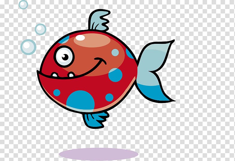 Cartoon Blue, Red and blue cartoon cute fish transparent background PNG clipart