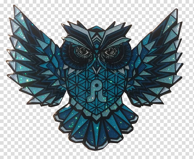 Owl Navy blue Teal Bird, hand-painted owl transparent background PNG clipart