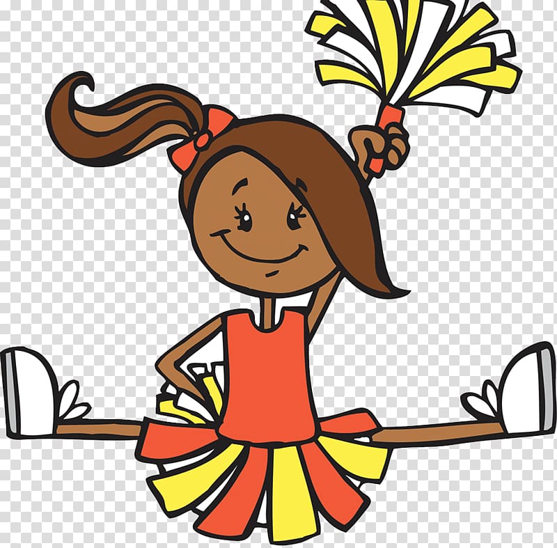 Cartoon Cheerleader Illustration, Cartoon cheerleaders transparent background PNG clipart