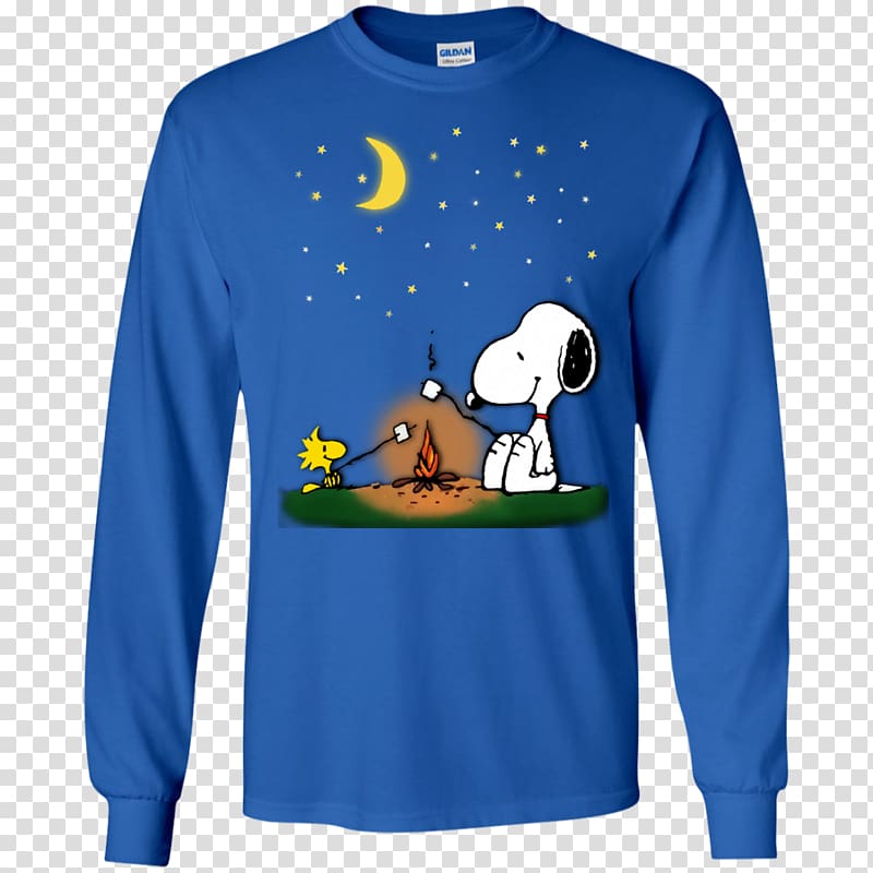 T-shirt Hoodie Sleeve Clothing, snoopy camping transparent background PNG clipart