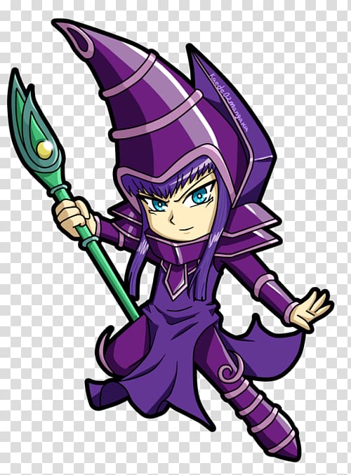 Chibi Magician Anime Drawing, dark magician transparent background PNG clipart