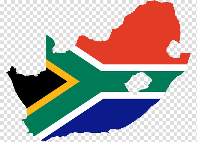 Flag of South Africa graphics Illustration , Silhouette transparent background PNG clipart