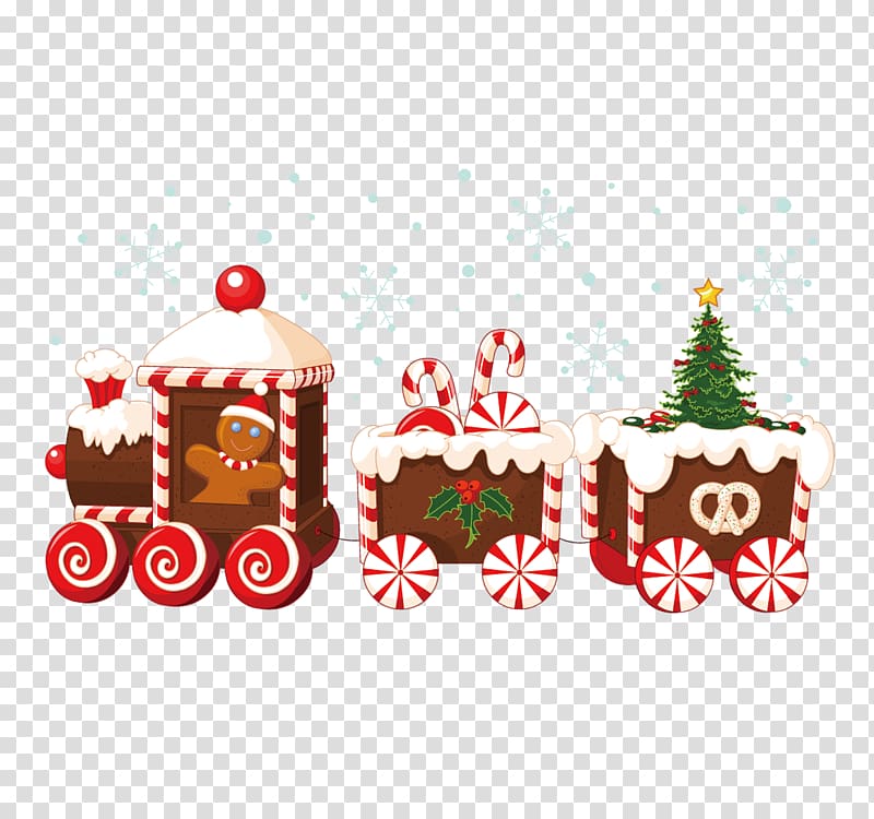 Train Santa Claus Christmas , Christmas decoration creative car transparent background PNG clipart