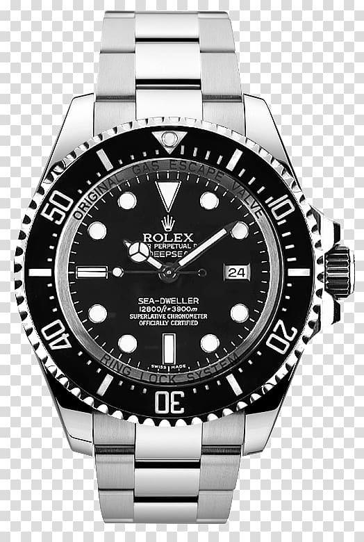 round silver-colored Rolex analog watch with link bracelet, Rolex Submariner Rolex Sea Dweller Rolex Datejust Rolex Daytona, Rolex Watch transparent background PNG clipart