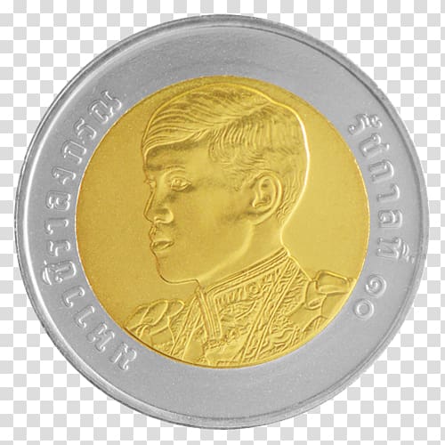 The Treasury Department Government of Thailand Chakri dynasty Thailand Ministry of Finance Ten-baht coin, Coin transparent background PNG clipart