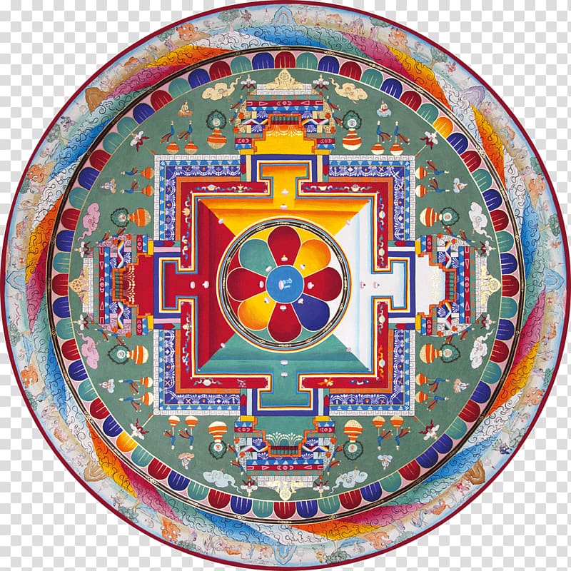 Circle Mandala Thangka Vajrayana Tantra, circle transparent background PNG clipart