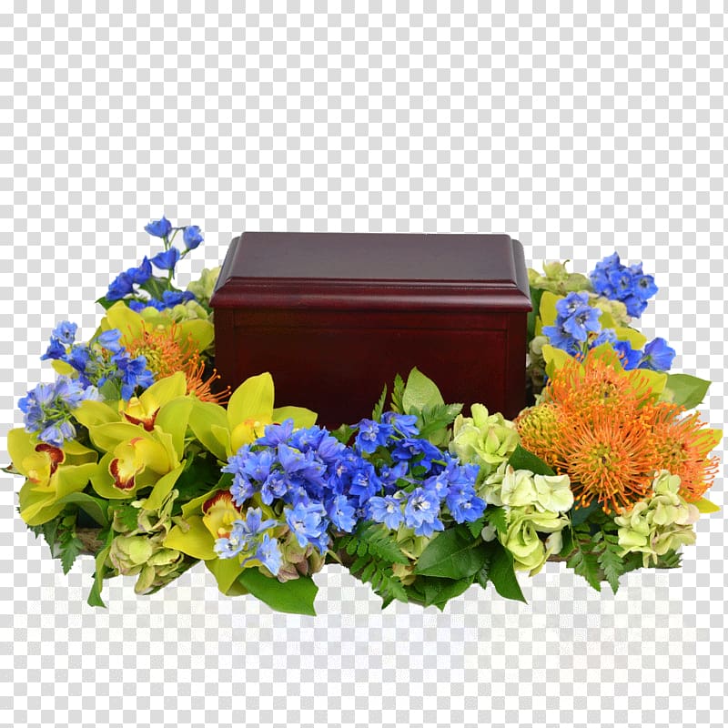 Flower Blue Floristry Floral design Urn, blue wreath transparent background PNG clipart