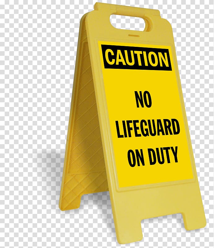 Warning sign Yellow Hazard Floor, Head Lifeguard transparent background PNG clipart