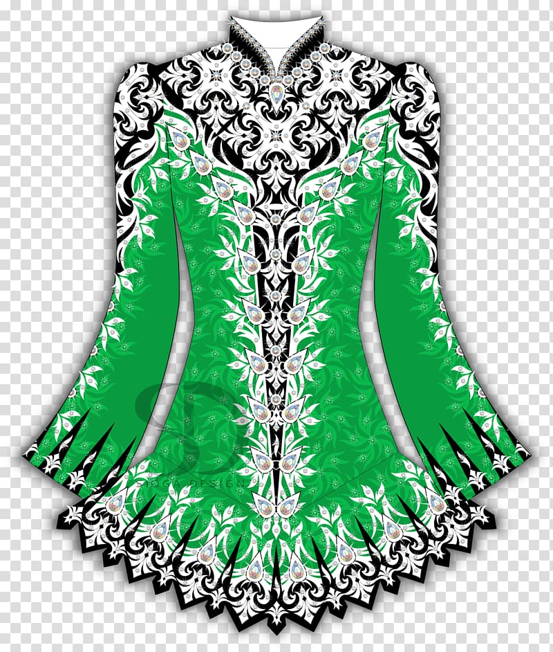 Irish dance Dress Pattern, Irish Culture transparent background PNG clipart