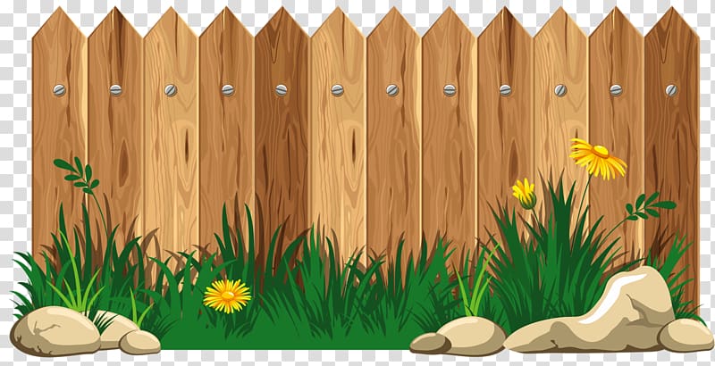 fenced yard clipart