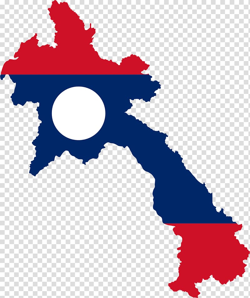 Flag of Laos Map, lao transparent background PNG clipart