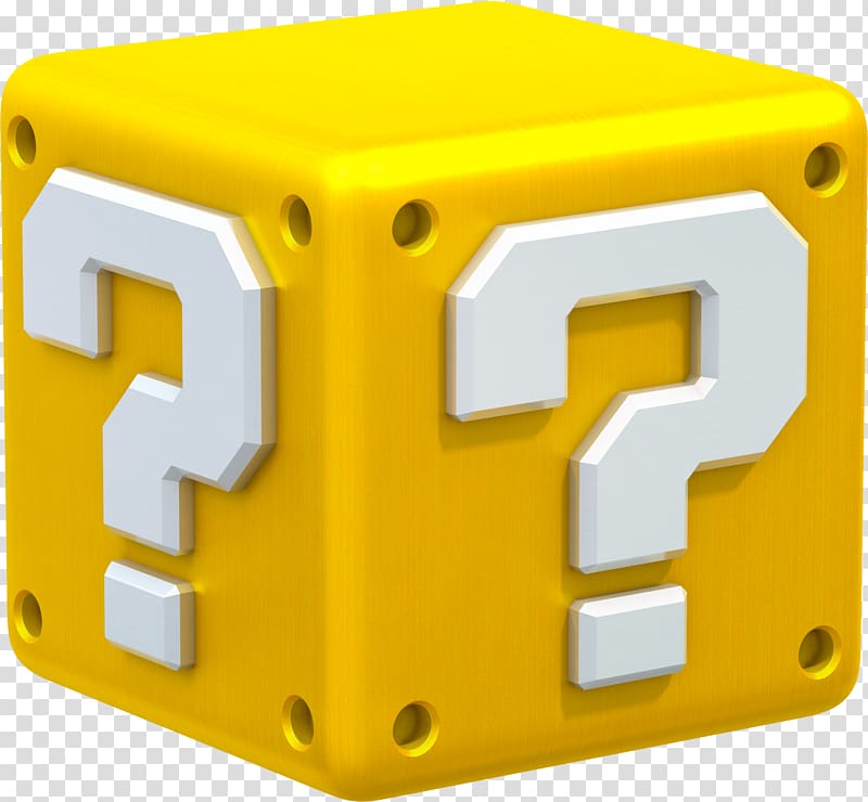 yellow mystery box, Super Mario Bros. Super Mario Galaxy Super Mario 3D World New Super Mario Bros, Block transparent background PNG clipart