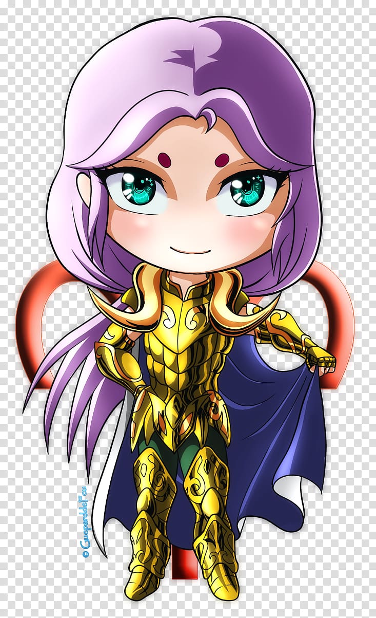 Aries Mu Pegasus Seiya Gemini Saga Leo Aiolia Athena, Chibi transparent background PNG clipart