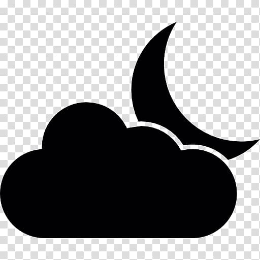 Computer Icons Cloud Moon Symbol , Cloud night transparent background PNG clipart