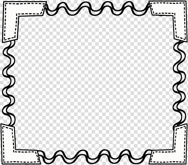 rectangular white and black frame , Black and white , Math Borders transparent background PNG clipart