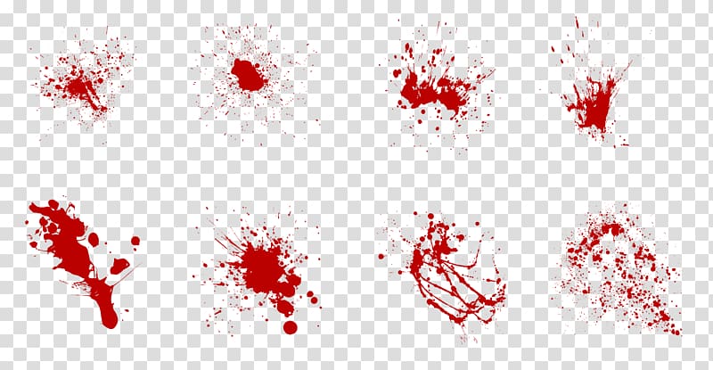 Red ink blot, Bloodstain pattern analysis , Blood stains transparent  background PNG clipart