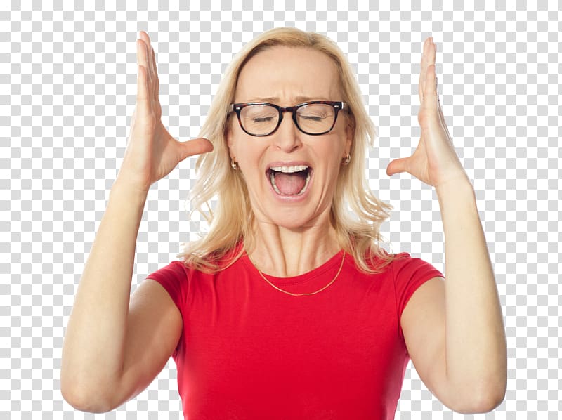 Frustration Woman Screaming Anger, womens transparent background PNG clipart