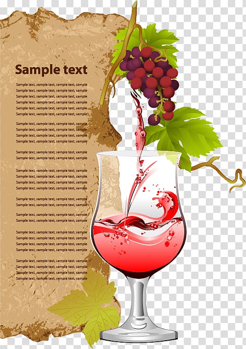 Wine Common Grape Vine Grape leaves, Wine material transparent background PNG clipart
