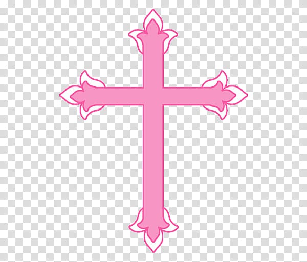 pink cross illustration, Baptism Free , Baptism Cross transparent background PNG clipart