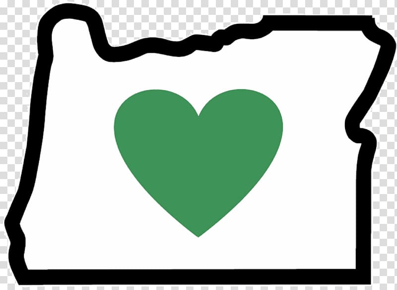 Heart in Oregon Portland Decal Sticker, heart transparent background PNG clipart