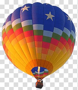 low angle of blue and yellow hot air balloon, Hot Air Balloon From Below transparent background PNG clipart