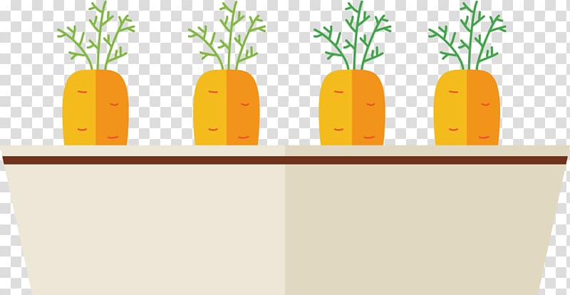 Carrot Flowerpot Icon, Creative design pot carrot PPT icon transparent background PNG clipart