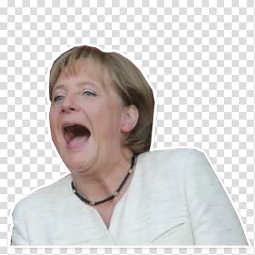 Angela Merkel Sticker Telegram Politician Laughter, merkel transparent background PNG clipart
