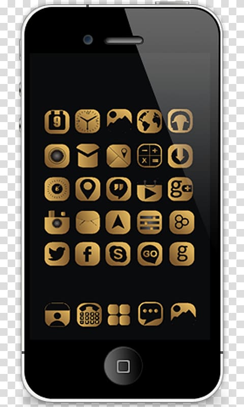 Feature phone Mobile Phones Android, Gold theme transparent background PNG clipart