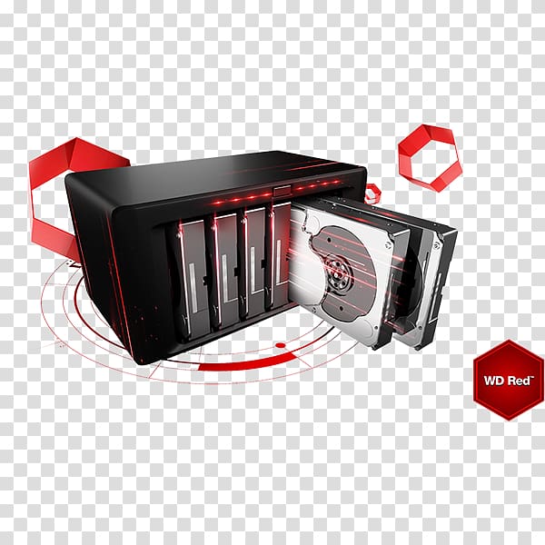 WD TV WD Red SATA HDD Serial ATA Hard Drives Network Storage Systems, Red Disc transparent background PNG clipart