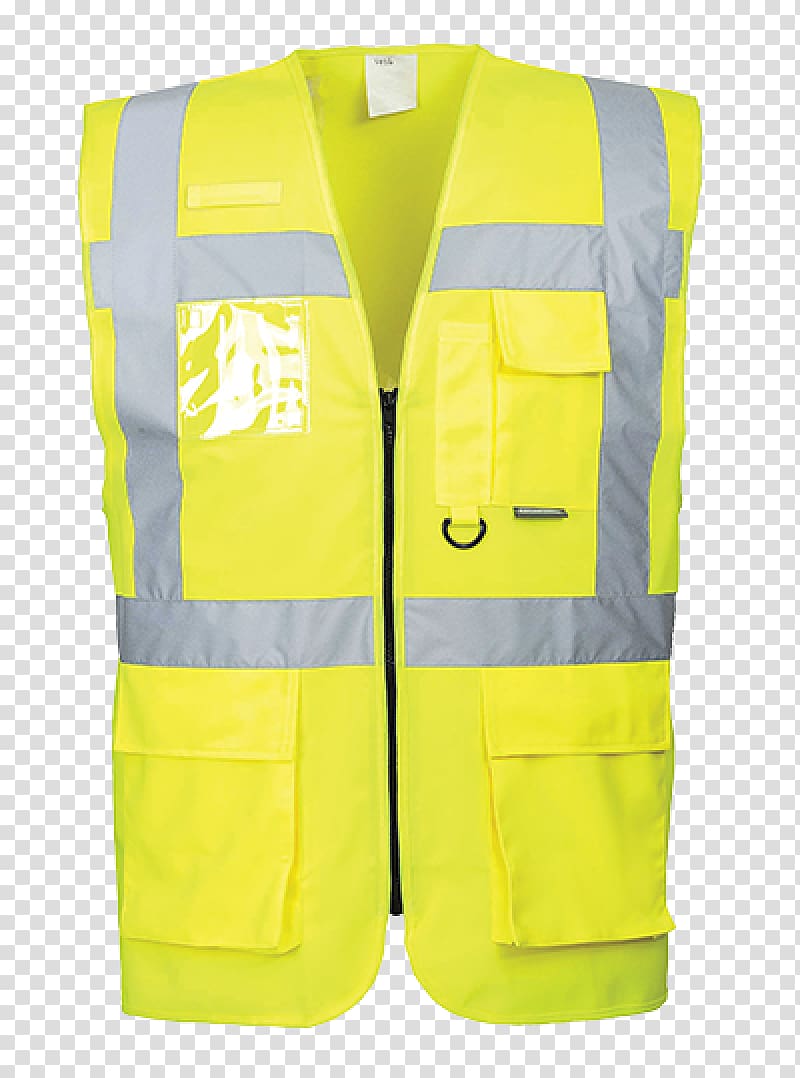 High-visibility clothing Gilets Waistcoat Portwest Pocket, waistcoat transparent background PNG clipart