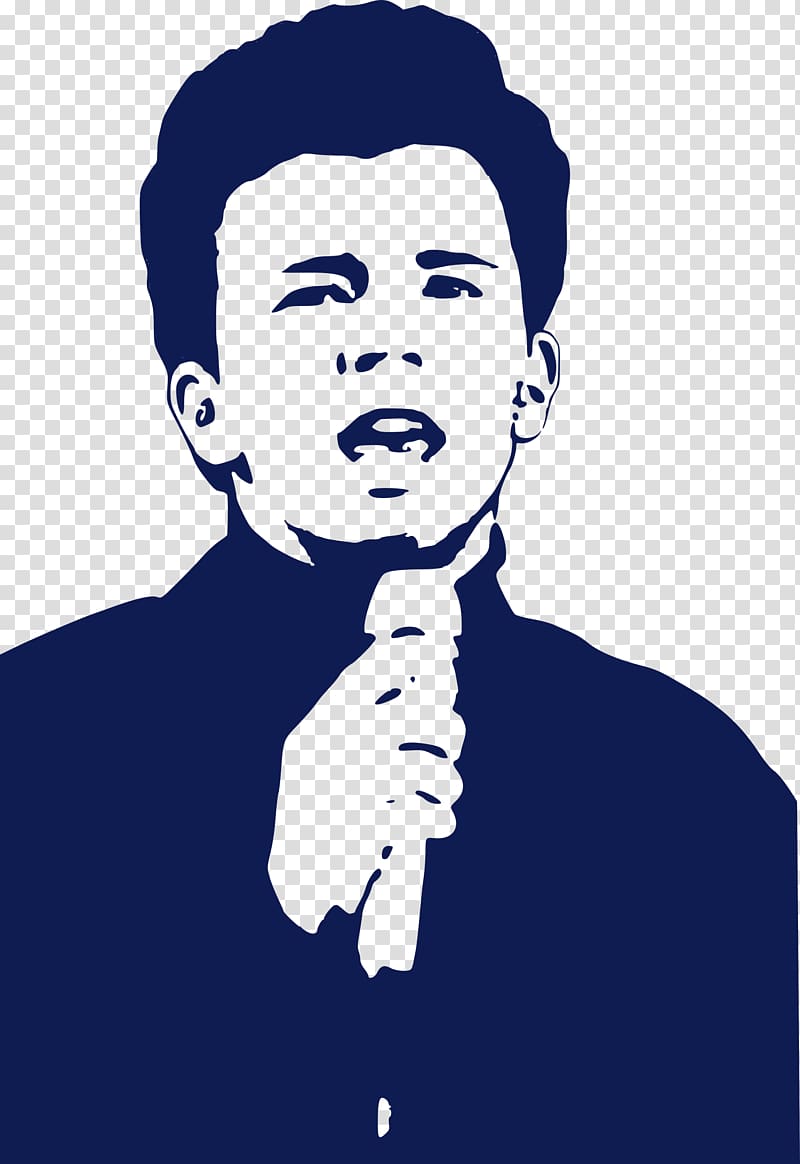 Rick Astley T-shirt Rickrolling Art Poster, singing transparent background PNG clipart