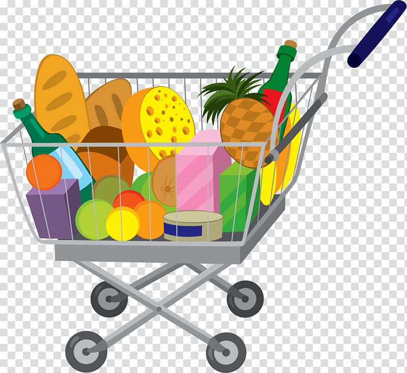 Grocery store Shopping Bags & Trolleys , shopping cart transparent background PNG clipart
