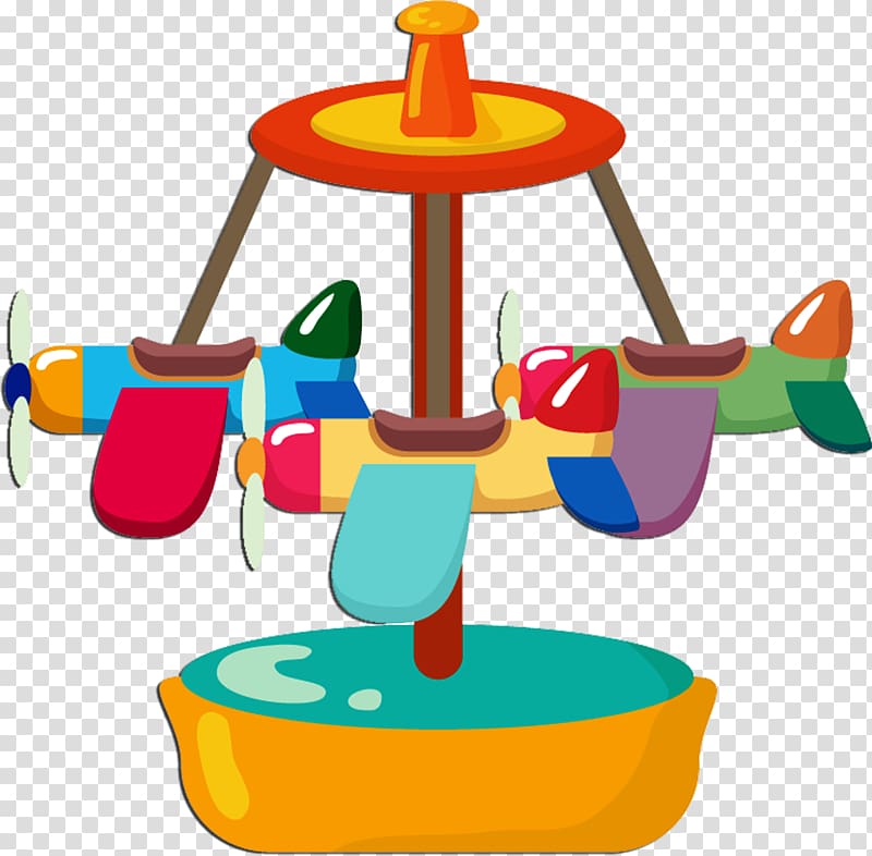 Airplane Carousel Fair, Carousel transparent background PNG clipart