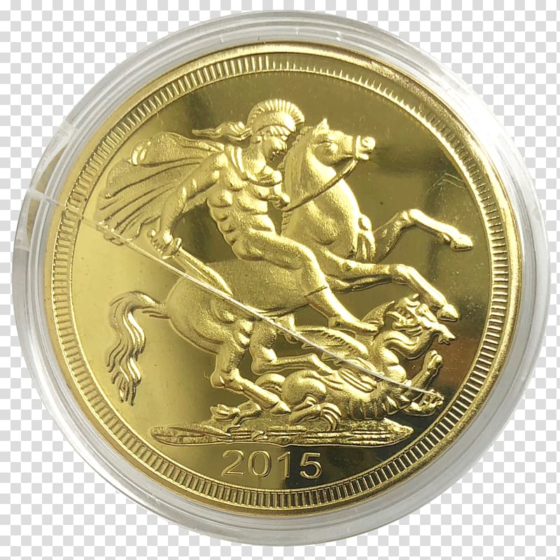 Coin Two pounds Gold Pound sterling Medal, Coin transparent background PNG clipart
