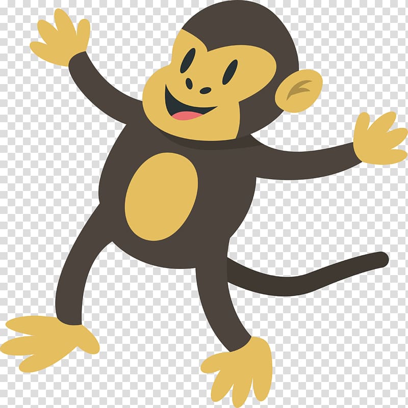 Monkey Diagram Illustration, Cartoon monkey design transparent background PNG clipart