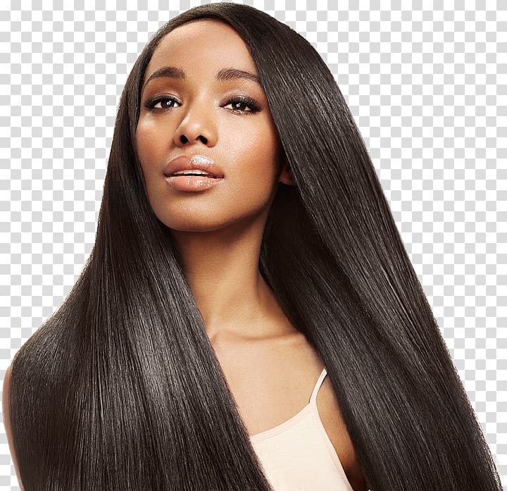 Black hair Hair coloring Brown hair Model, model transparent background PNG clipart