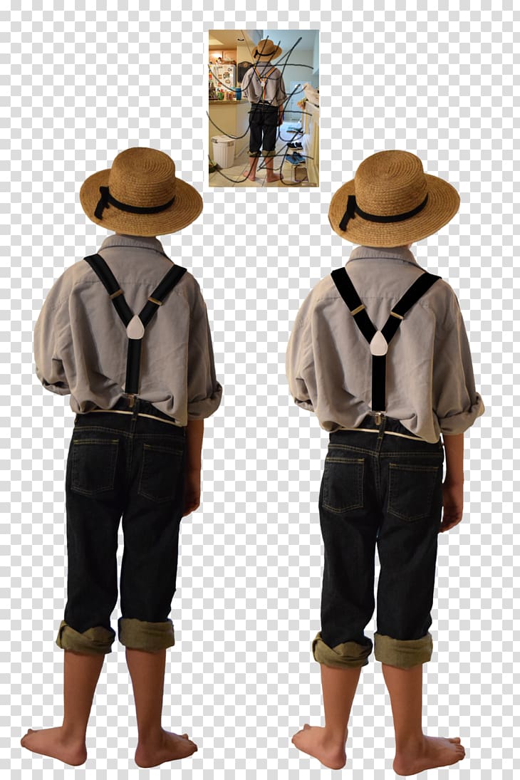 person wearing gray dress shirt, black denim jeans, and suspenders, Child Editing, OLD PERSON transparent background PNG clipart