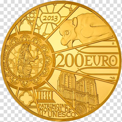 Notre-Dame de Paris Euro coins Monnaie de Paris Gold, Paris notre dame transparent background PNG clipart