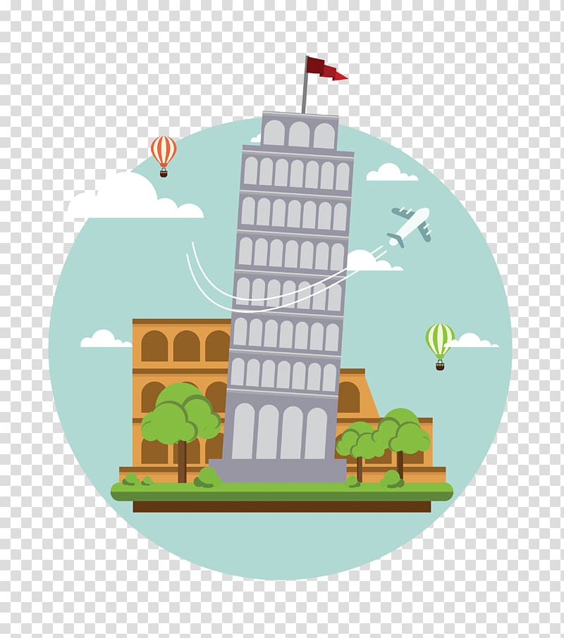 Colosseum Roman Forum Landmark Pixabay, Leaning Tower of Pisa transparent background PNG clipart