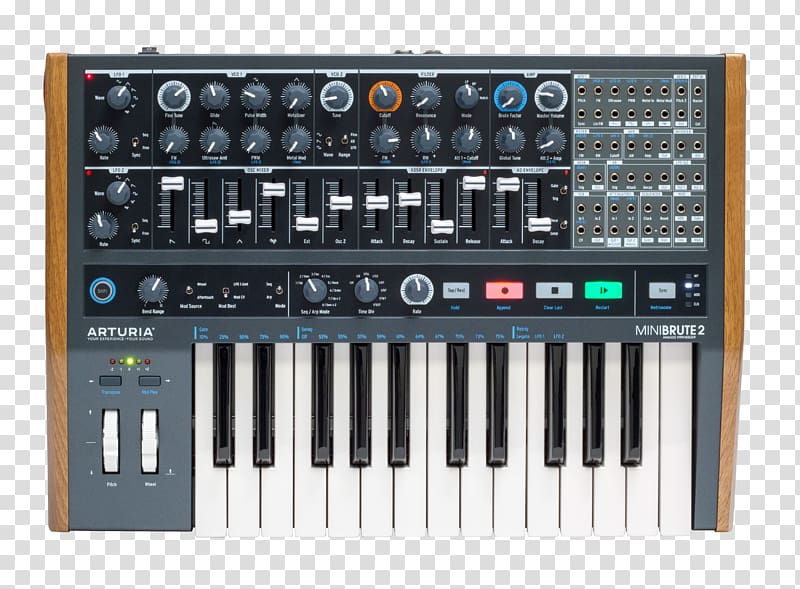 Arturia MiniBrute Steiner-Parker Synthacon NAMM Show Analog synthesizer Sound Synthesizers, musical instruments transparent background PNG clipart