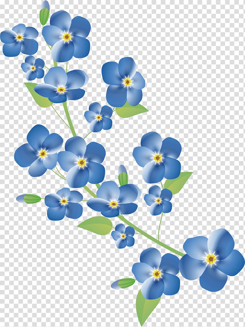 Flower Floral design Petal, blue flowers transparent background PNG clipart