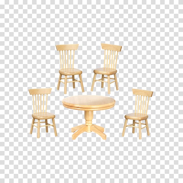 Table Chair Dollhouse Dining room Furniture, tableware set transparent background PNG clipart