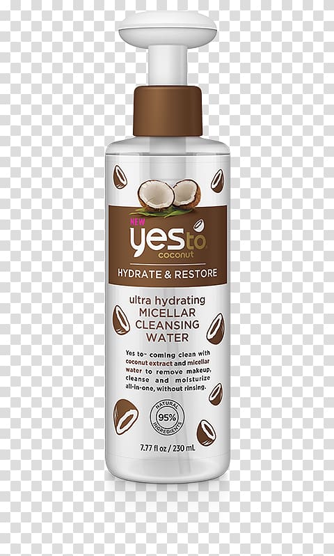 Yes To Coconut Micellar Cleansing Water Yes To Coconut Ultra Hydrating Melting Cleanser Garnier Micellar Cleansing Water All-in-1, coconut juice transparent background PNG clipart