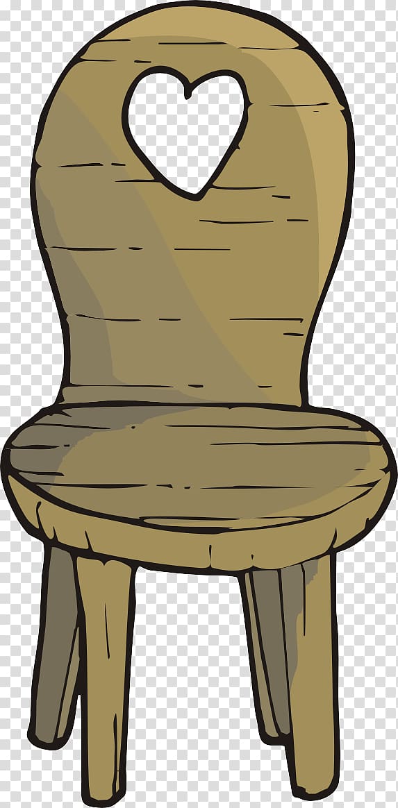Chair Table Cartoon, Cartoon heart-shaped chair transparent background PNG clipart