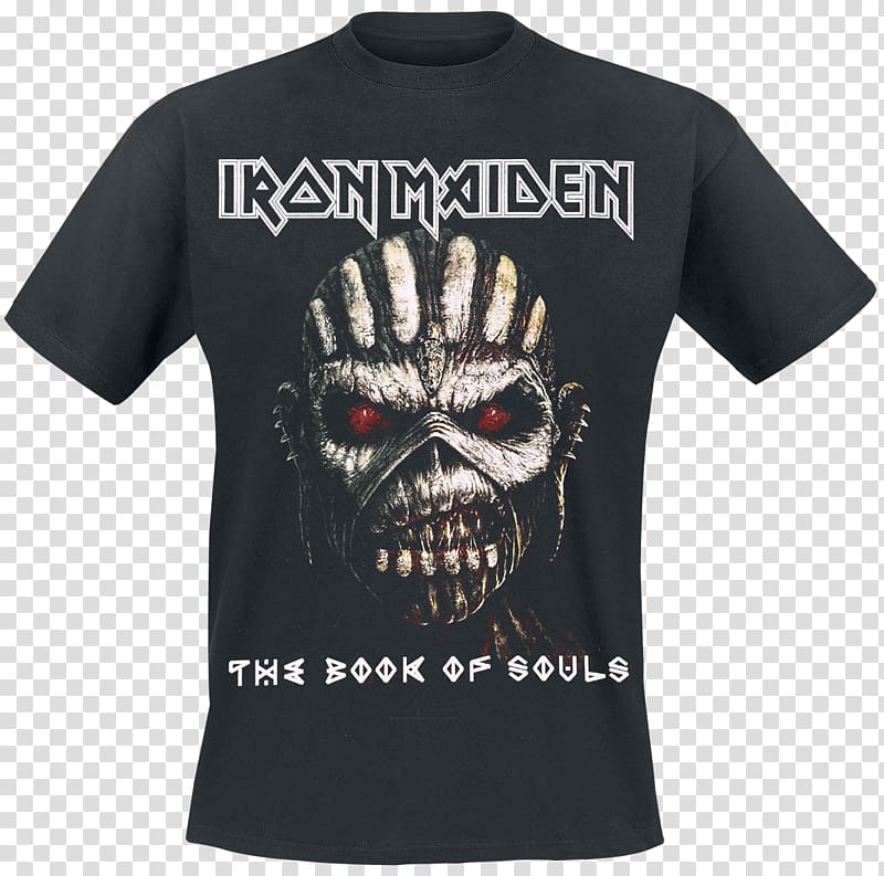 T-shirt The Book of Souls Hoodie Iron Maiden, T-shirt transparent background PNG clipart