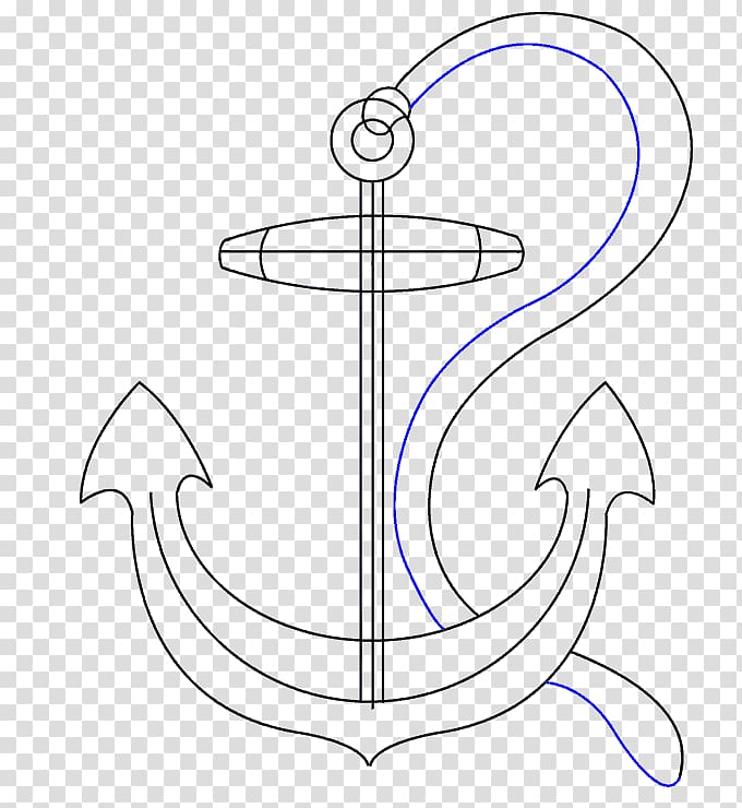 Drawing Painting How-to Sketch, Hand drawn anchor transparent background PNG clipart